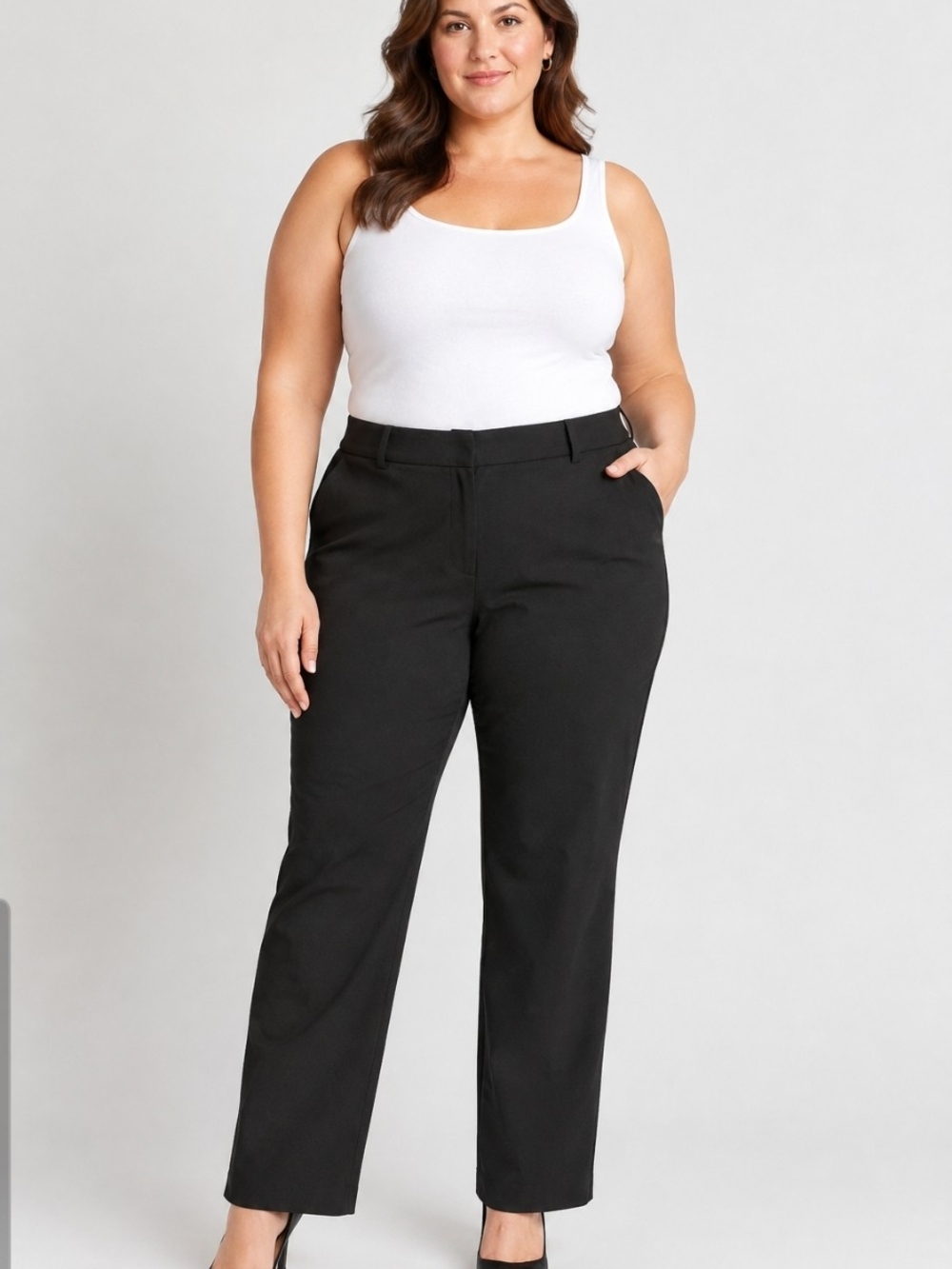 Lane Bryant black straight leg pants size 22S stretch